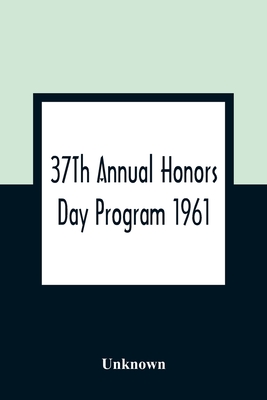 37Th Annual Honors Day Program 1961
