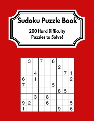 Hard Sudoku Puzzle Book for Adults: 200 Large Print Puzzles with Answers  (Large Print / Paperback)