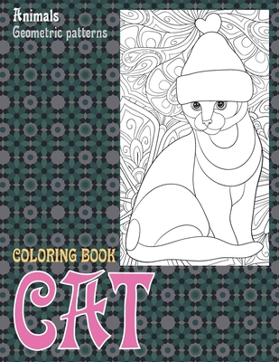 Coloring Book Geometric Patterns Animals - Cat