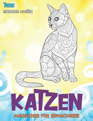Malbücher für Erwachsene - Einfache Muster - Tiere - Katzen
