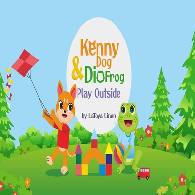 Kenny dog & Dio frog play outside