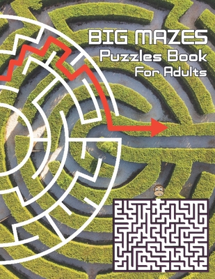 Big Mazes Puzzles Book For Adults: Challenge and Fun for your Brain, Square Mazes Level Two-Player Mazes Books for Beginner to Expert, Maze Puzzle Boo