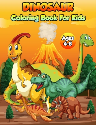 Dinosaur Coloring Book For Kids Ages 4-8: +45 Cute and fun Dinosaurs Coloring Pages (US Edition)