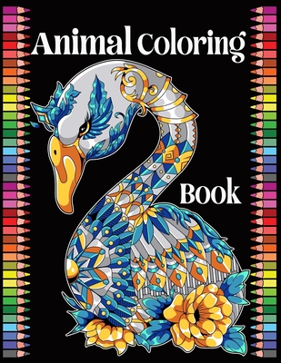 Animal Coloring Book: Llama, Lion, Octopus, Chameleon, owl coloring book for adult relaxation