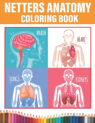 Netters Anatomy Coloring Book: Coloring Books For Adults &Teenagers A Heart Anatomy And Physiology Human Body Perfect Gift Workbook For Medical Stude