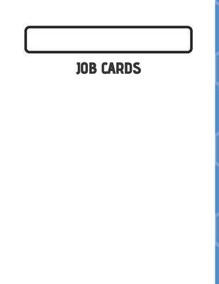 Job Card: Service, Mechanic, Technician Job Card Book