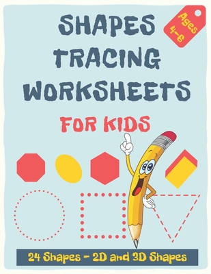 Shapes Tracing Worksheets for Kids: Shape Tracing and Practice for Kindergarten and G-1, workbook learn to draw shapes for kids, Children's Activity B