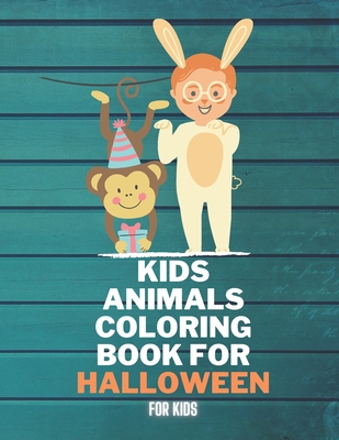 Kids Animals Coloring Book For Halloween: Learn Fun Facts, Practice Handwriting, and Color Hand Drawn Illustrations Preschool, Kindergarten ... (Educa