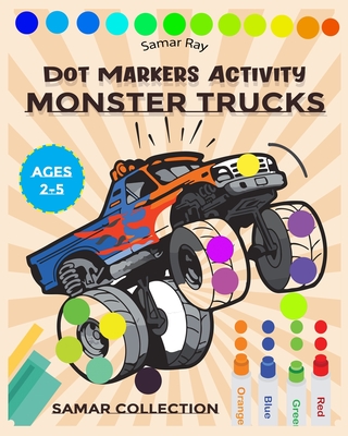 Monster Trucks Dot Markers for kids activity coloring book or page. 11180038 Vector Art at Vecteezy