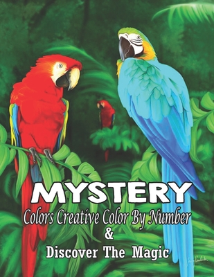 MyStery Colors Creative Color by Number: Animal Stress Relieving Patterns Color by Number Adult Coloring Book Mystery Color (Gift For Adult, Teens)