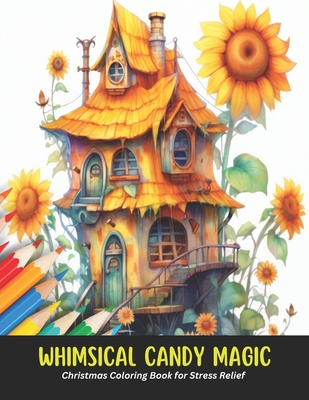 Whimsical Candy Magic: Christmas Coloring Book for Stress Relief, 50 Pages, 8.5 x 11 inches