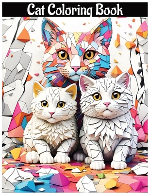 Cats Coloring Book for Teens, Adults, Cute Cats Coloring Pages: illustrations of Cat for Stress Relief and Relaxation